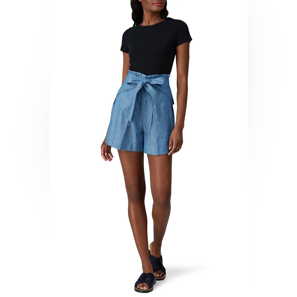 3.1 PHILLIP LIM Belted Chambray Paperbag Shorts size 2